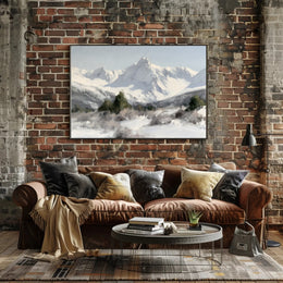 Serene Snowy Peaks Poster