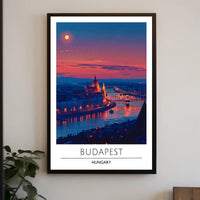 Budapest Twilight Serenity Urban or Cityscape Poster
