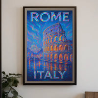 Rome, Italy Vibrant Landmarks Poster