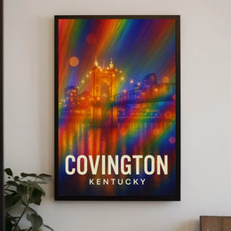 Covington Nightscape Impressionism Decor Lovers Poster