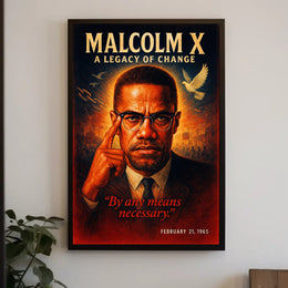 Malcolm X A Legacy of Change Poster PosterGoat