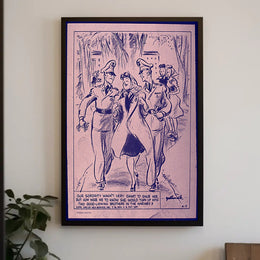 1942 Marine Camaraderie Vintage WWII Art Print