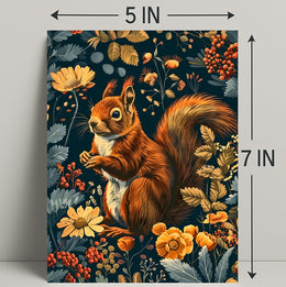 Red Squirrel in Enchanted Nature Animal Poster