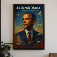 Barack Obama Presidency Achievements 2009-2017 Poster