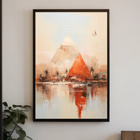 Egyptian Adventure Pyramids Desert Journey Artistic Abstract Poster