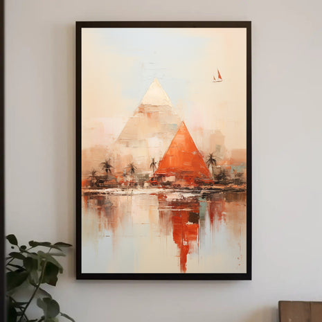 Egyptian Adventure Pyramids Desert Journey Artistic Abstract Poster