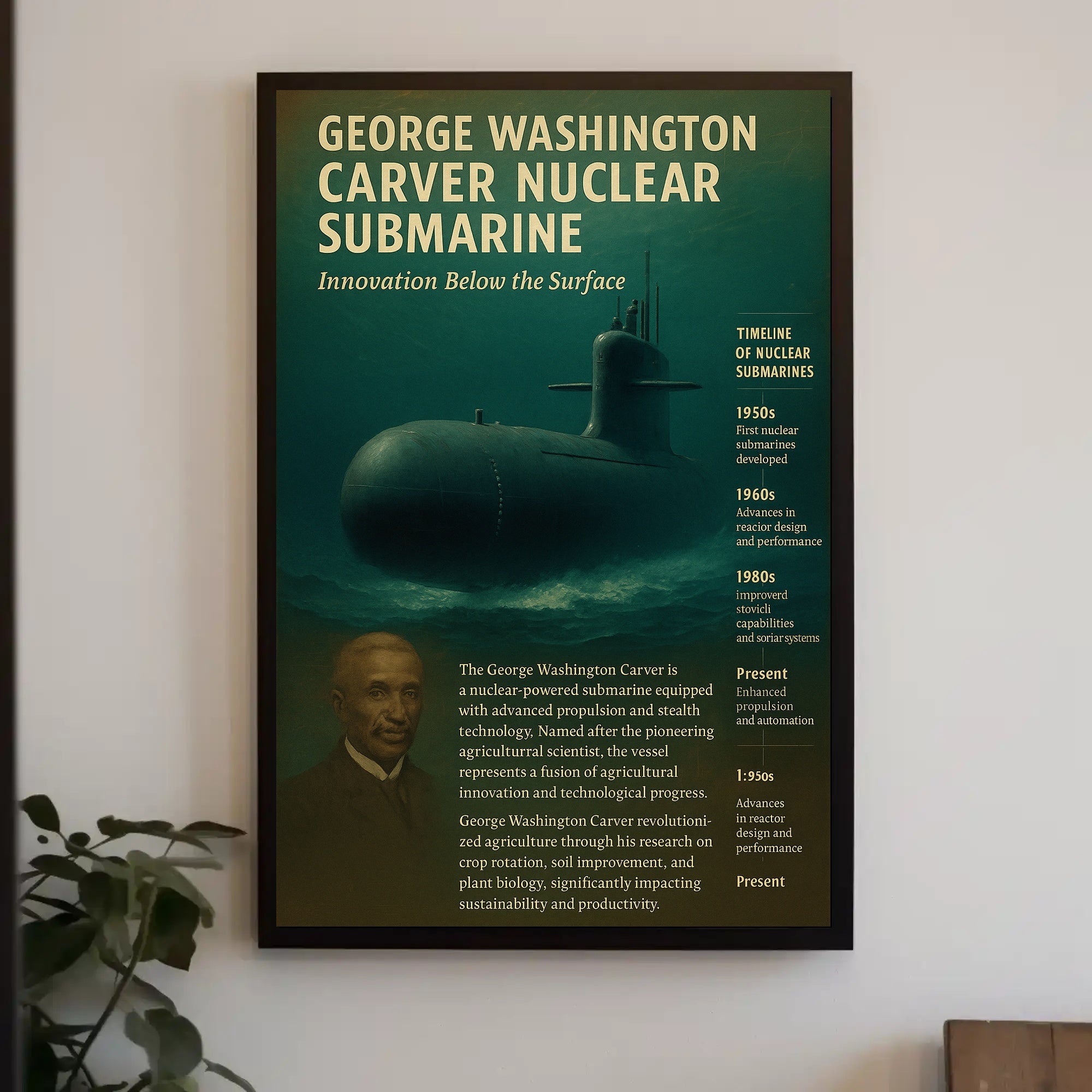 George Washington Carver Nuclear Submarine Poster PosterGoat