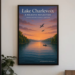 Lake Charlevoix A Majestic Reflection Poster