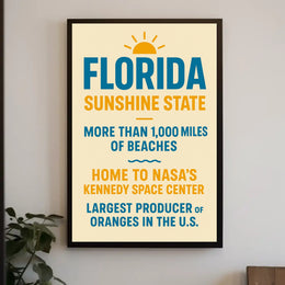 Discover Florida The Sunshine State Poster PosterGoat