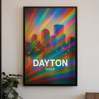 Dayton Ohio Cityscape Digital Painting Decor Lovers Poster
