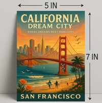 California Dream City Wall Art Print PosterGoat