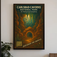 Discover Carlsbad Caverns’ Adventure with National Park Poster