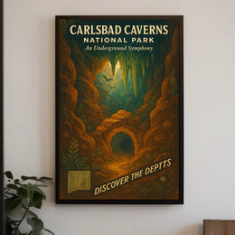 Discover Carlsbad Caverns’ Adventure with National Park Poster