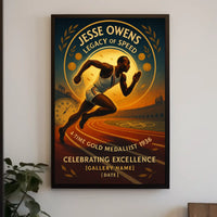 Olympic Legacy Vintage Sprinter Poster: Speed & Glory