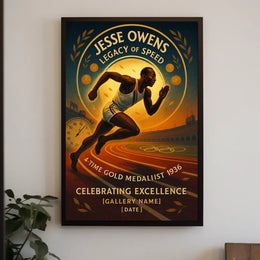 Olympic Legacy Vintage Sprinter Poster: Speed & Glory