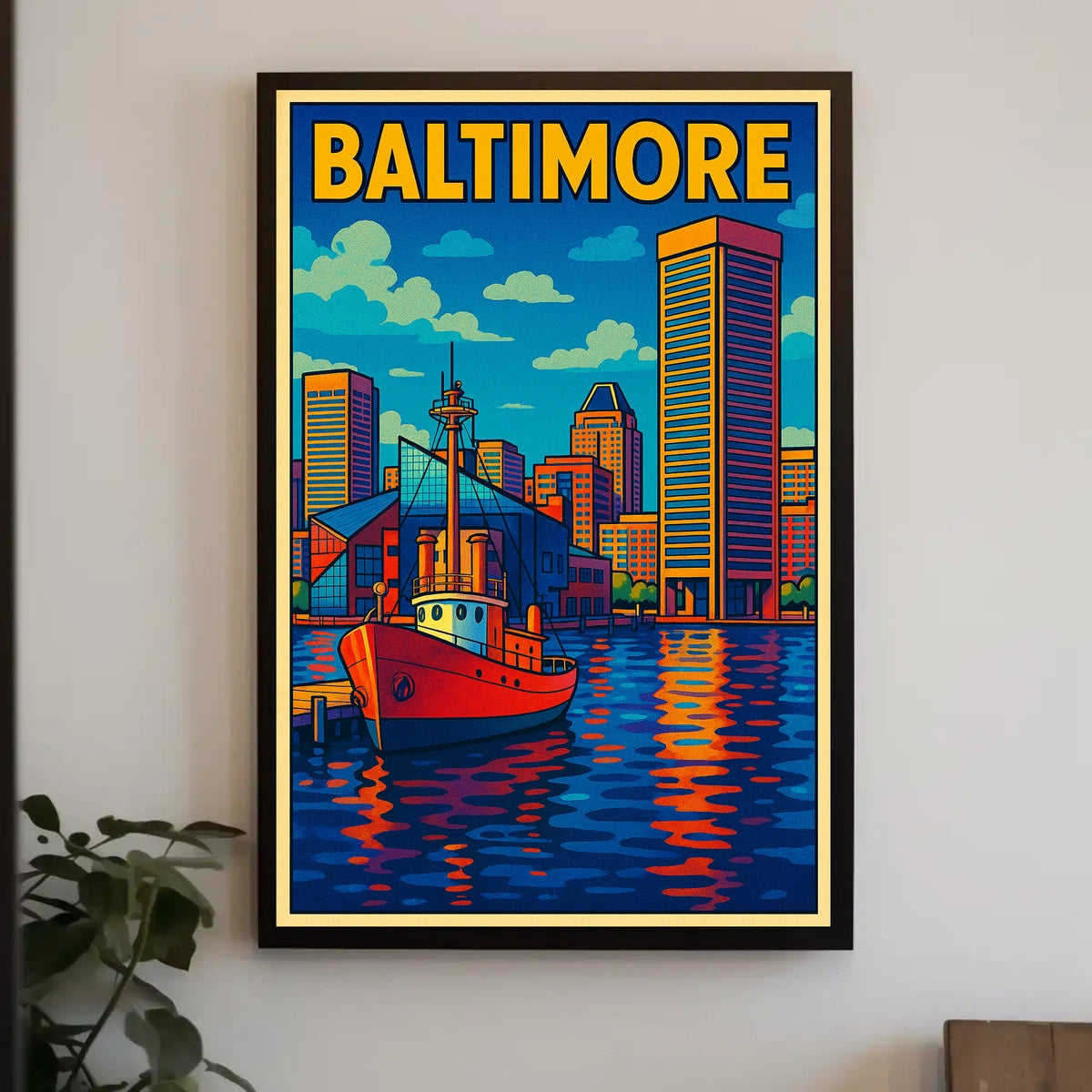 Baltimore Harbor Skyline Poster