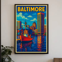 Baltimore Harbor Skyline Poster