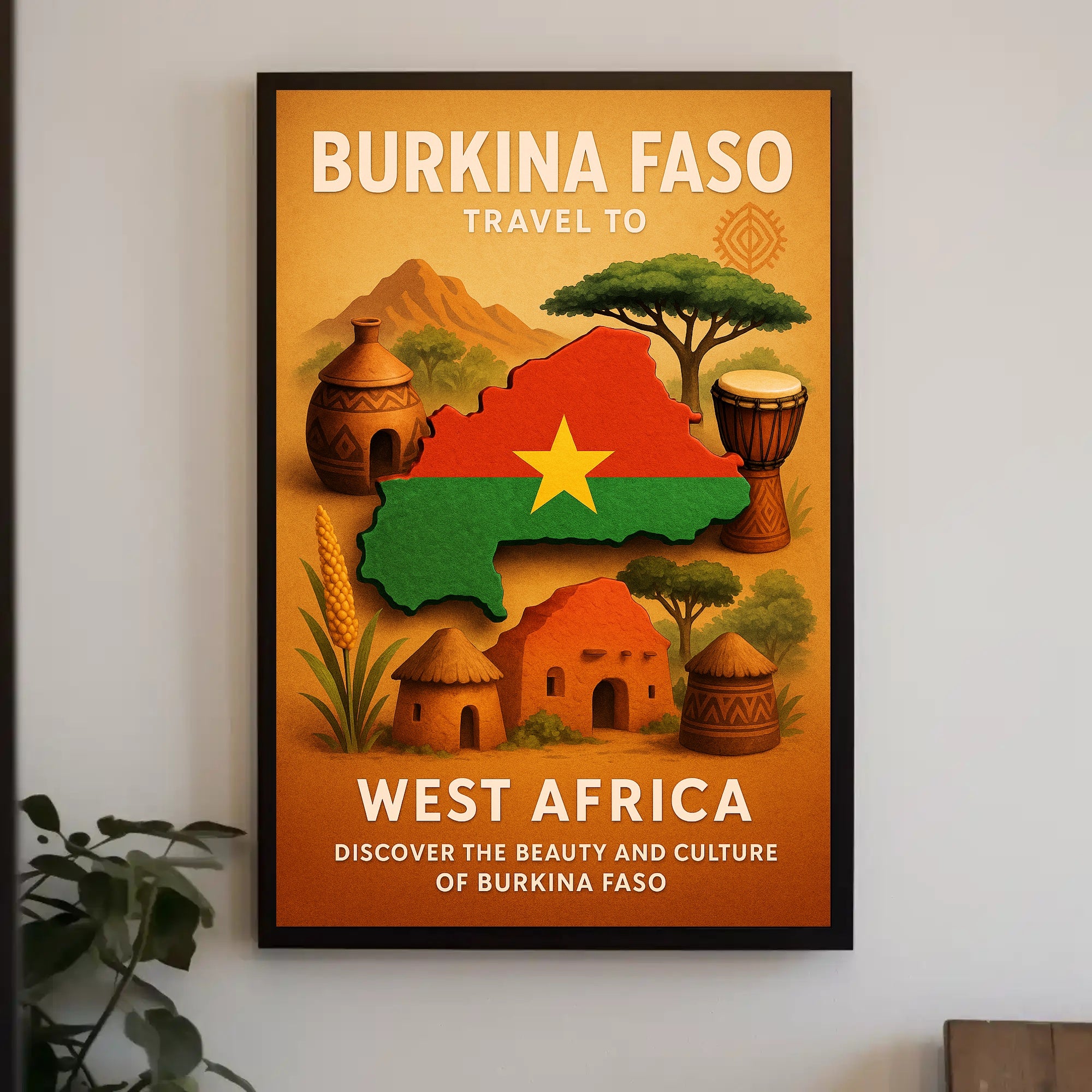 Discover Burkina Faso Poster PosterGoat