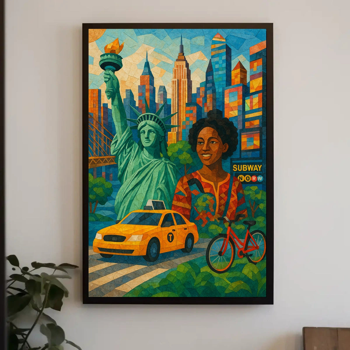 Vibrant New York City Poster For Urban Art Lovers Decor