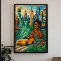Vibrant New York City Poster For Urban Art Lovers Decor