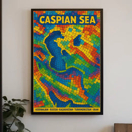 Caspian Sea Mosaic Poster