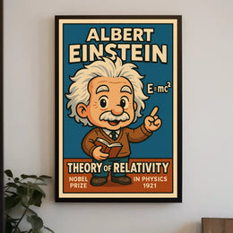 Einstein Relativity Science Heritage Inspiring Educational Wall Art Vintage Timeless Genius Physics Poster