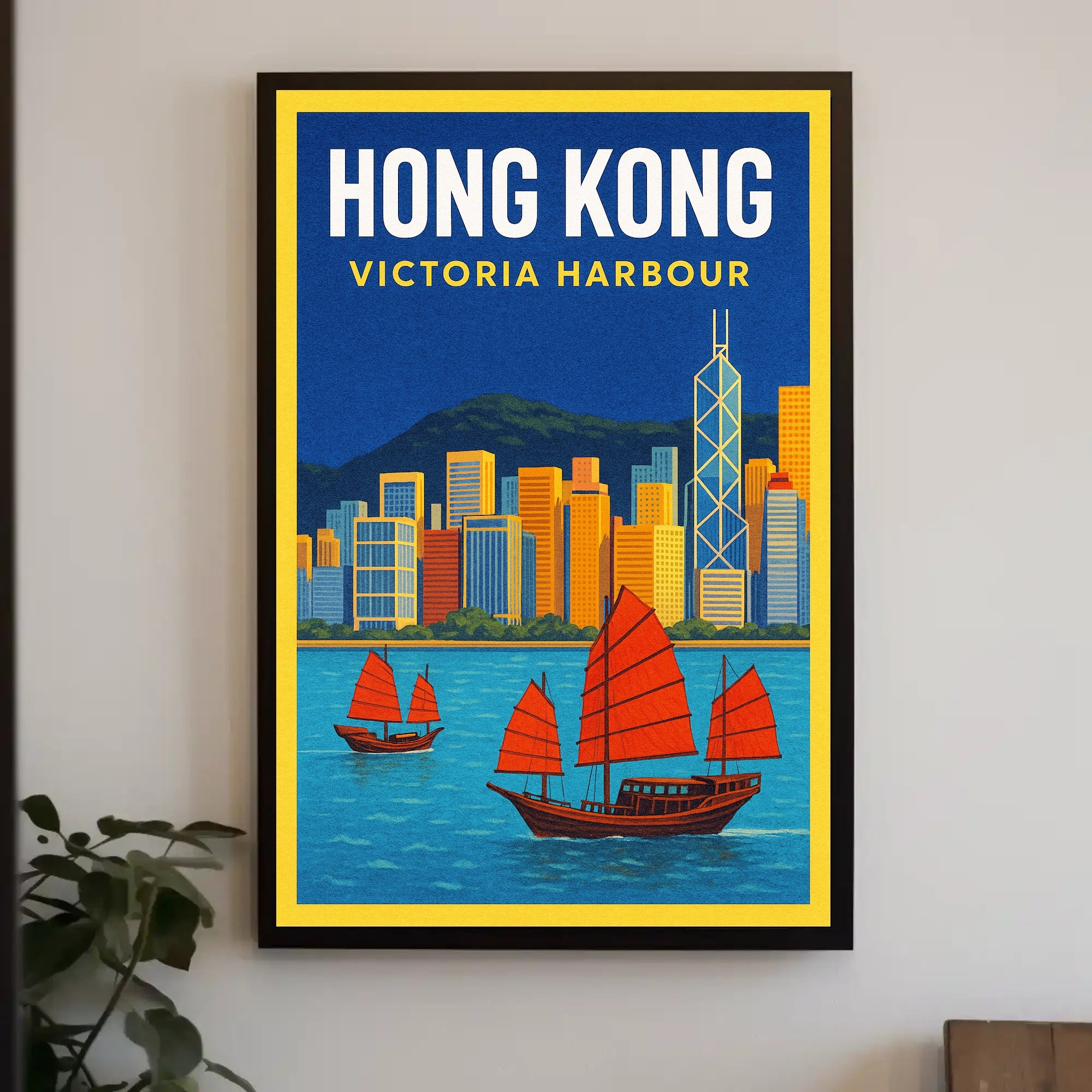 Hong Kong Victoria Harbour Poster PosterGoat