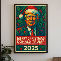 Merry Christmas Santa Hat Pop Culture Poster