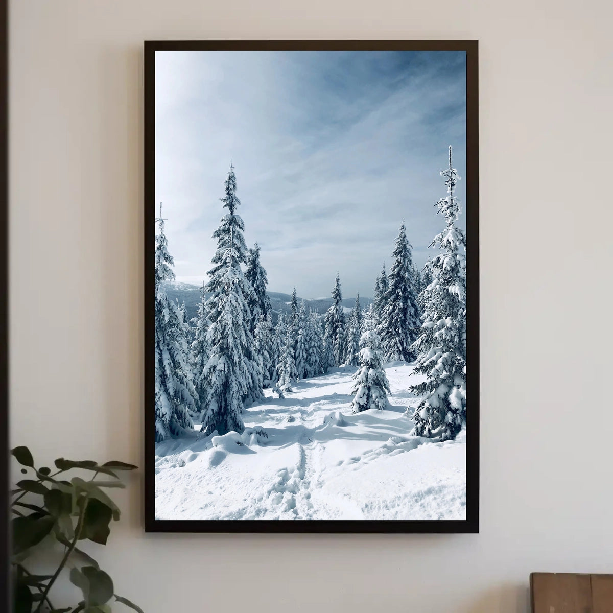 Serene Winter Forest Scene: National Park Poster