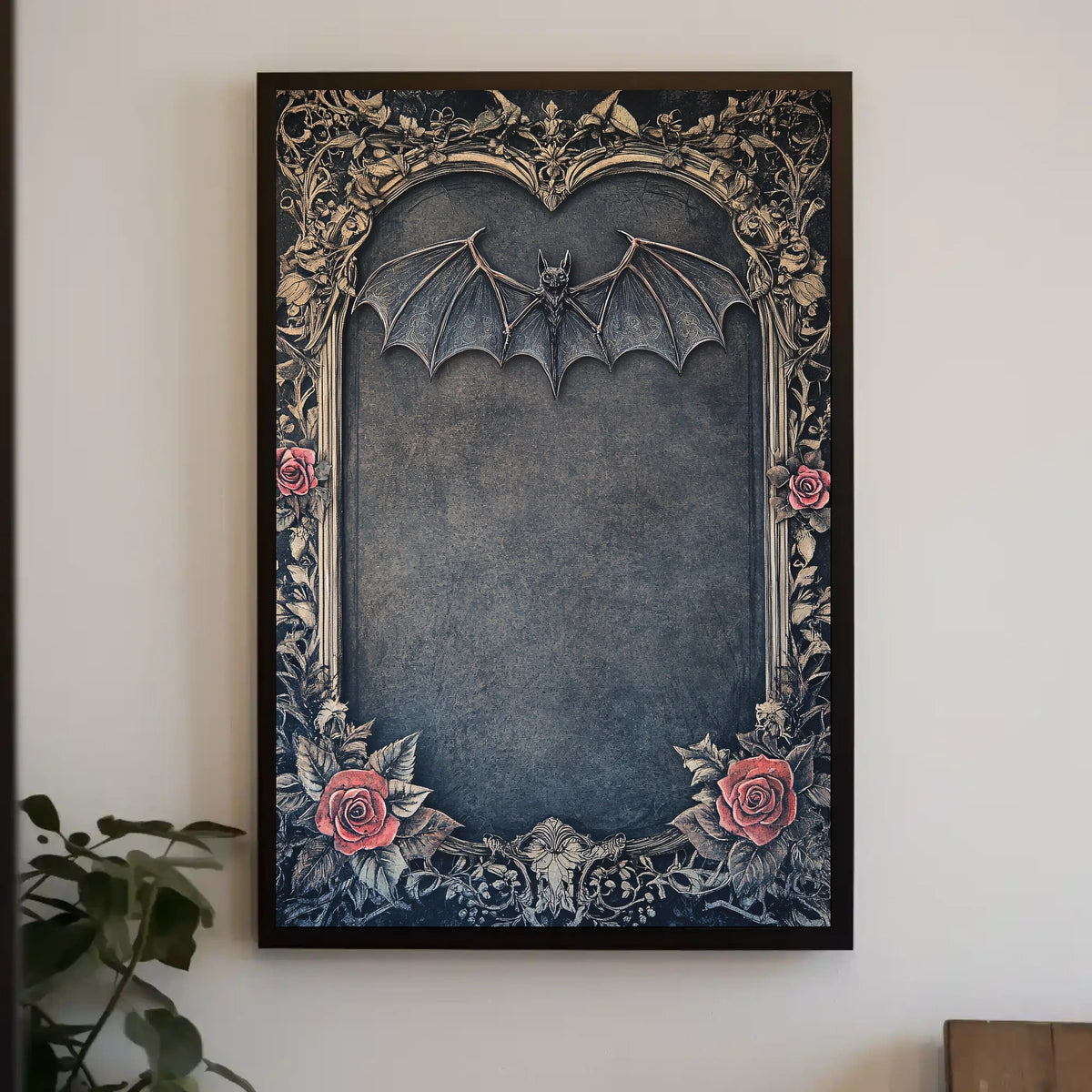 Gothic Bat Nightscape Artistic Abstract or Pop Culture Poster