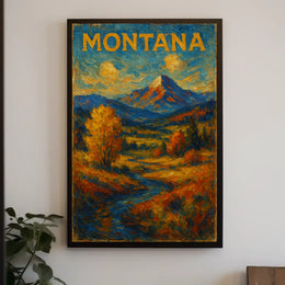 Montana Landscape Art Poster