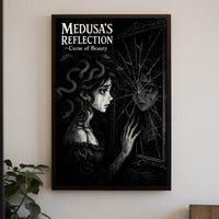 Medusa Tearfully Gazing Gothic Mythology Fantasy Art Poster