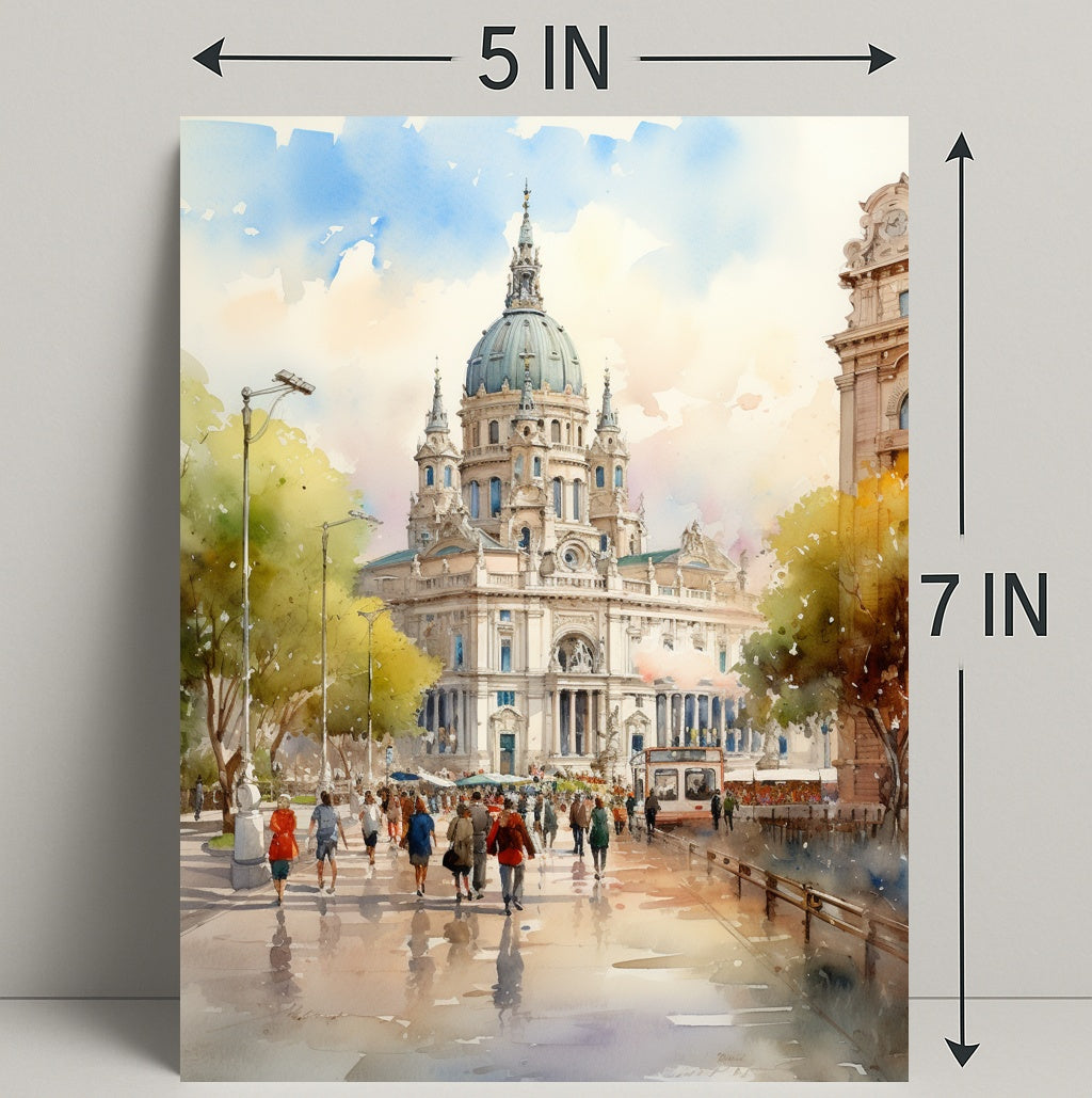 St. StephenS Basilica In Watercolor Poster