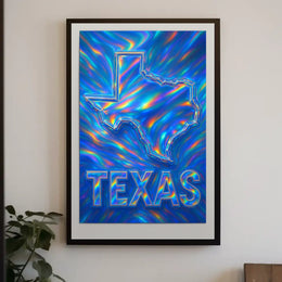 Texas In Vibrant Colors Poster