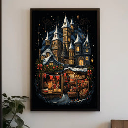 Enchanted Winter Village Poster