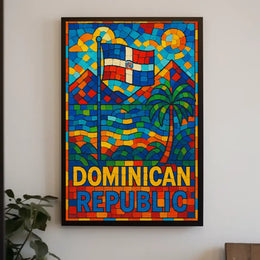 Dominican Republic Mosaic Poster