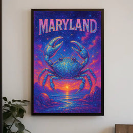 Maryland Starry Crab Poster