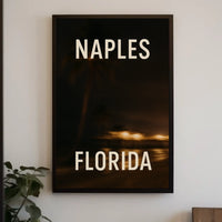 Naples Florida Poster Wall Art Coastal Cityscape Print