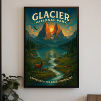 Glacier National Park Adventure Poster