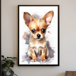Chihuahua Watercolor Portrait Poster Art Print