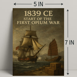 1839 CE First Opium War Historical Poster Print PosterGoat