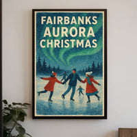 Fairbanks Aurora Christmas Poster