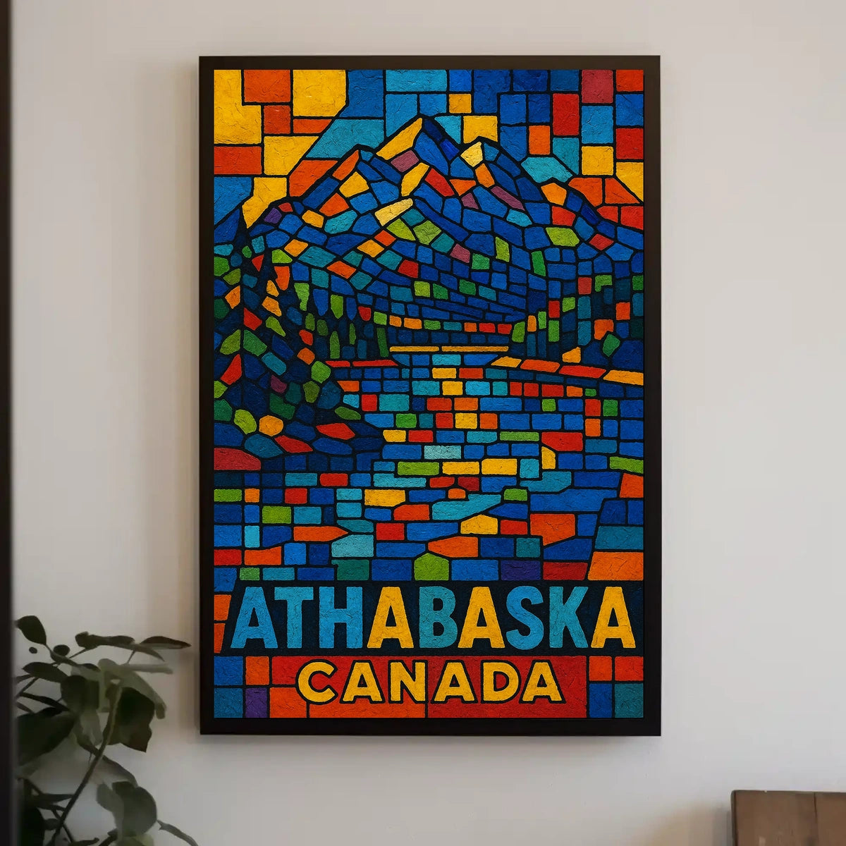 Athabasca Canada A Vibrant Mosaic Poster