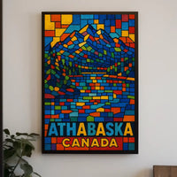Athabasca Canada A Vibrant Mosaic Poster