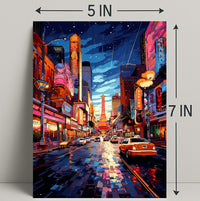 Neon Cityscape Poster