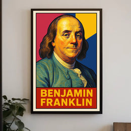 Benjamin Franklin Iconic Statesman Poster