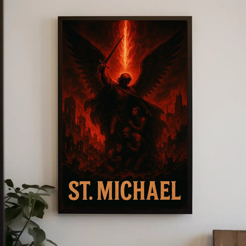 St. Michael Archangel Spiritual Warfare Art Poster