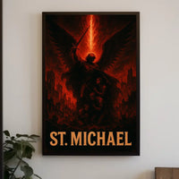 St. Michael Archangel Spiritual Warfare Art Poster