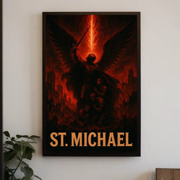 St. Michael Archangel Spiritual Warfare Art Poster