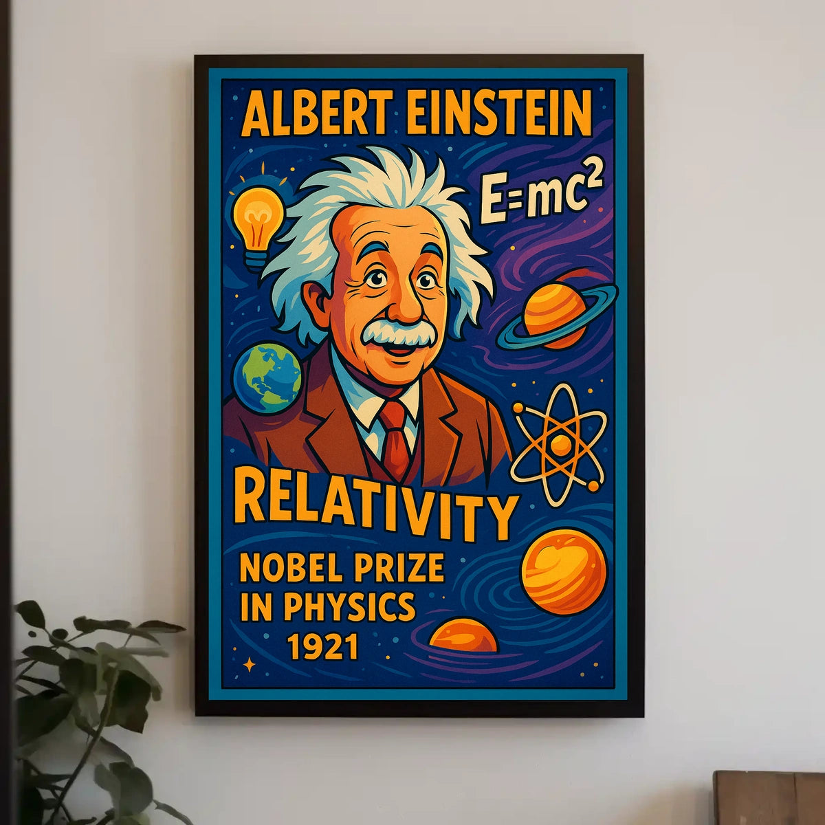 Einstein Relativity Vintage Science Home Decor Poster